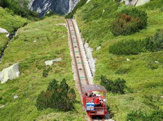 Thrilling Mountain Ride At Handeck Bridge, Switzerland
