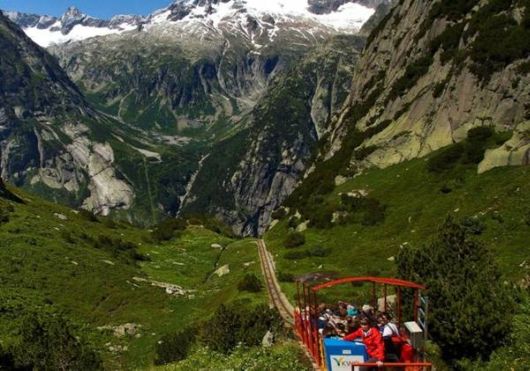 Thrilling Mountain Ride At Handeck Bridge, Switzerland
