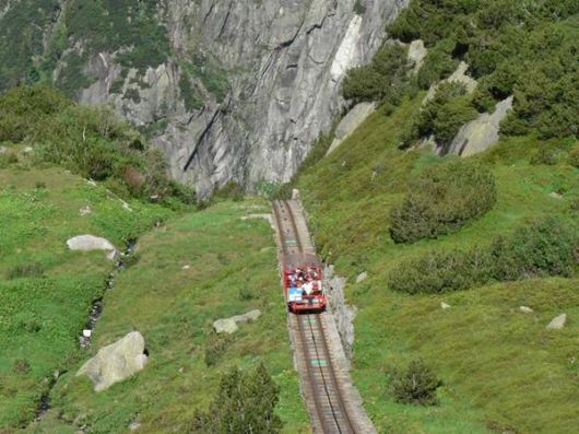 Thrilling Mountain Ride At Handeck Bridge, Switzerland