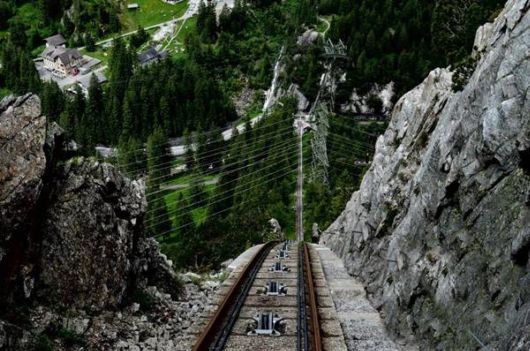 Thrilling Mountain Ride At Handeck Bridge, Switzerland