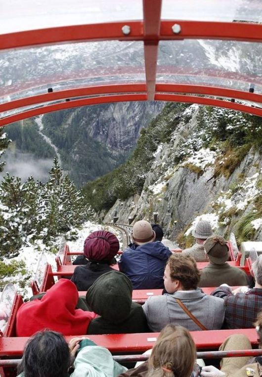 Thrilling Mountain Ride At Handeck Bridge, Switzerland