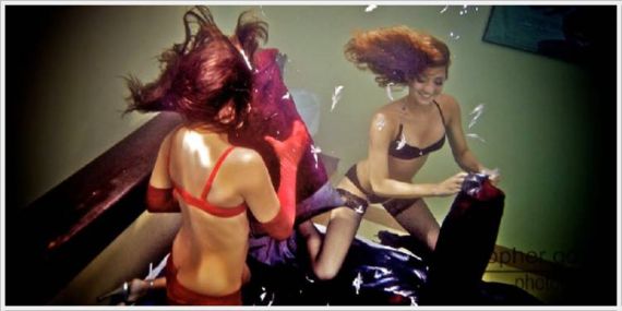 Crazy Underwater Pillow Fight